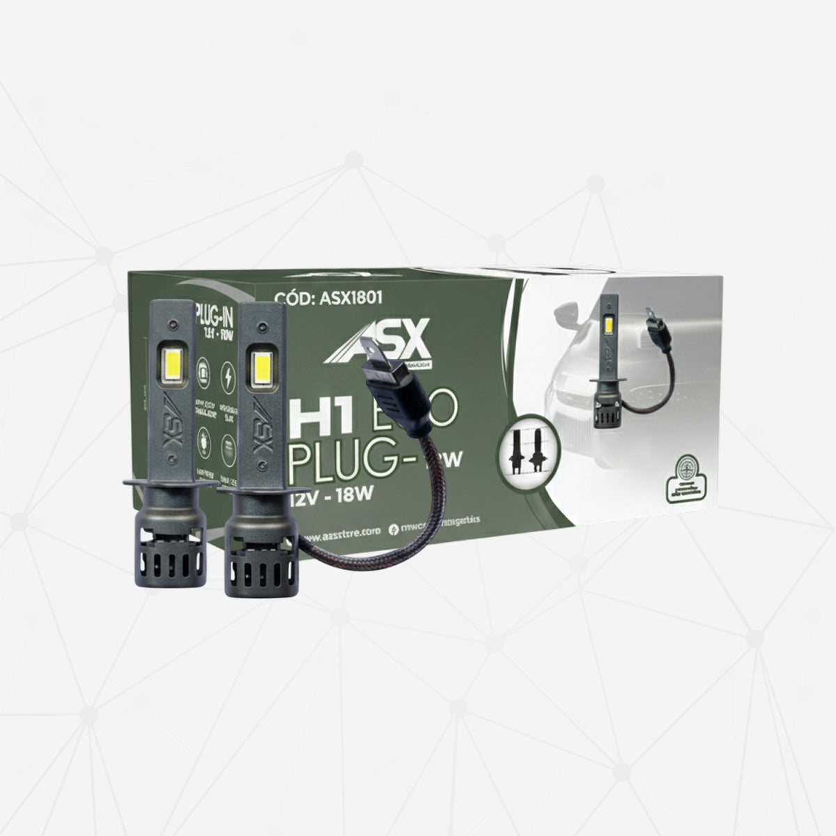 Ampoules de phares ECO LIGHT ENFICHABLES H1 12V