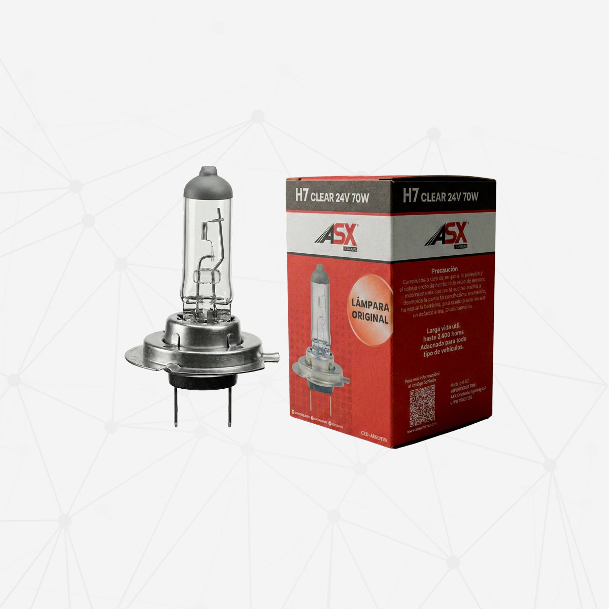 Ampoule de phare halogène H7 CLEAR 24V 70W