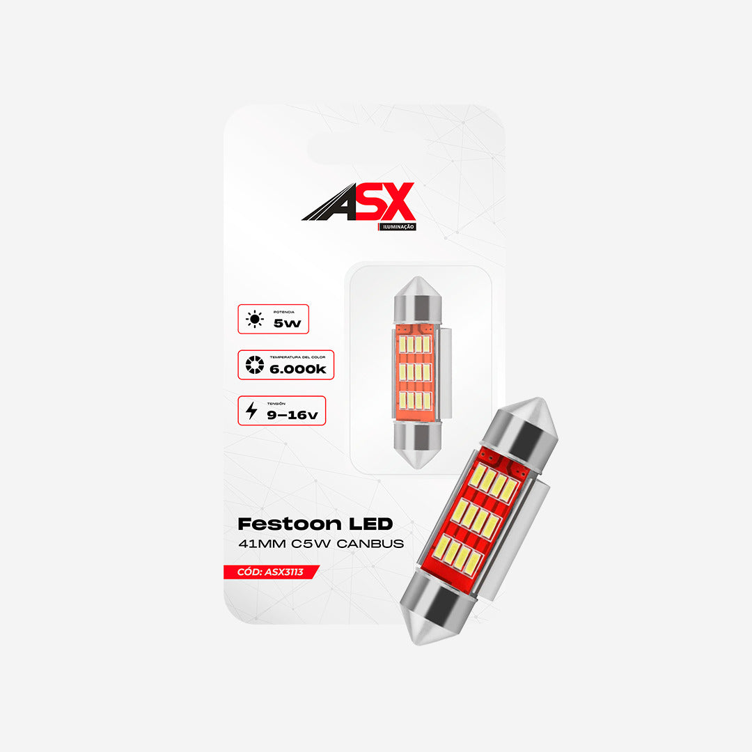 Mini lâmpada LED Festoon C5W 41mm