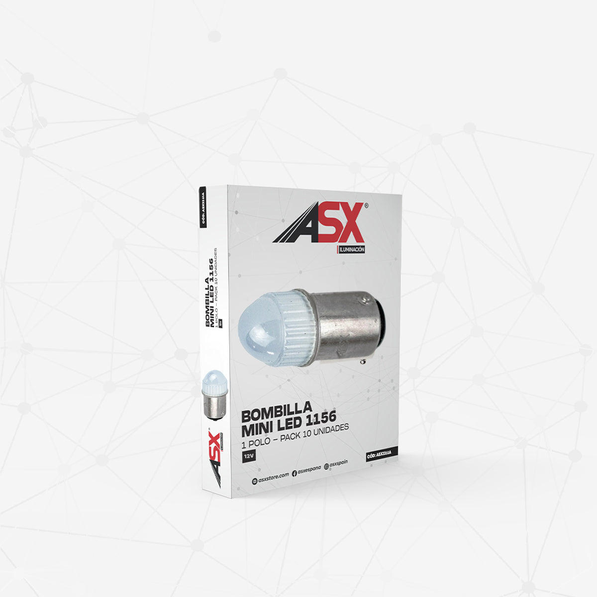 Bombilla Mini LED 1156 P21W 32mm 12V - pack 10 Unidades