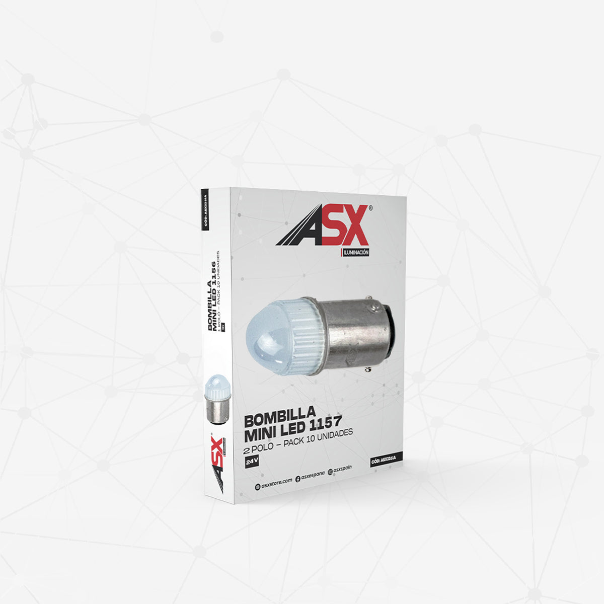 Bombilla Mini LED 1157 P21/5W 32mm 24V - Pack 10 Unidades