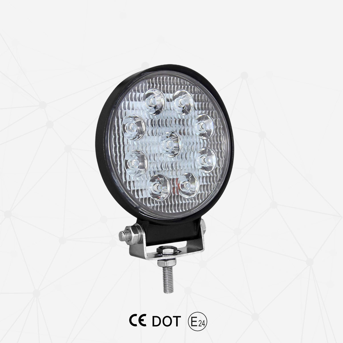 LUMINÁRIA DE TRABALHO REDONDA COM 9 LEDs