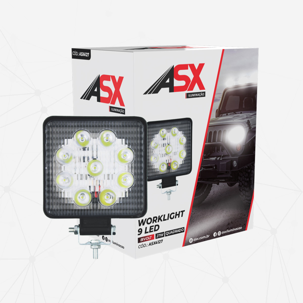 Square Worklight 9 LEDs