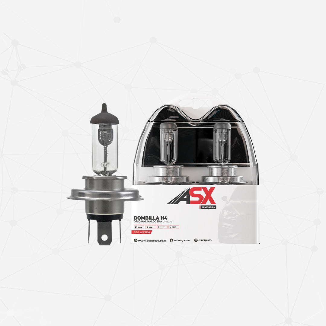 Bombilla faro delantero halógena H4 CLEAR 12V 55W