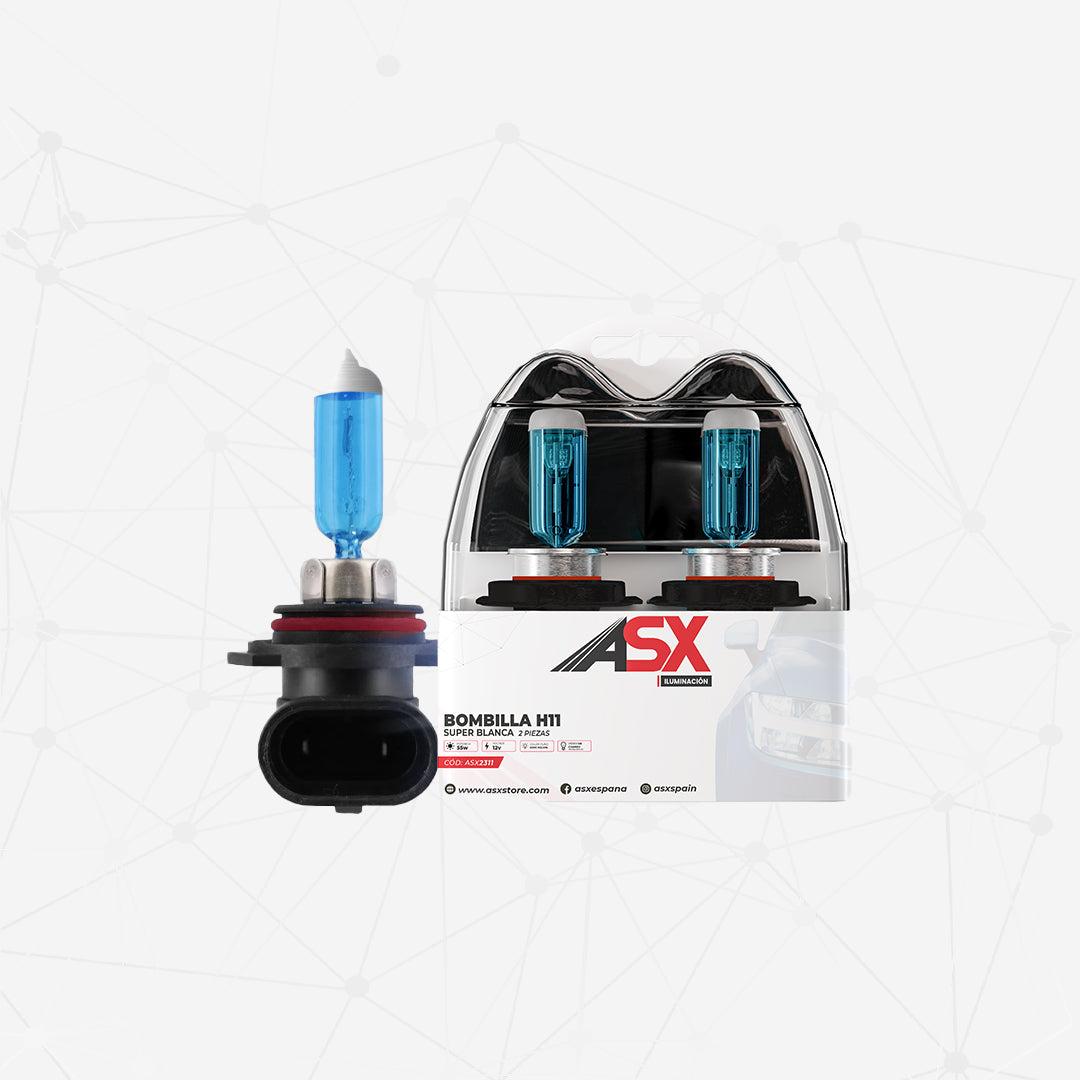 H11 SUPER WHITE 55W halogen headlight bulb