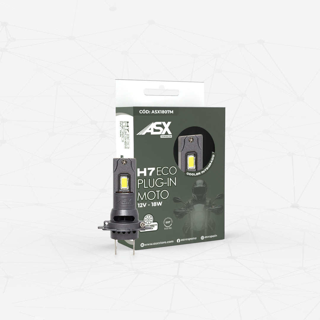 Lâmpadas de farol dianteiro para moto ECO LIGHT PLUG IN H7 12V