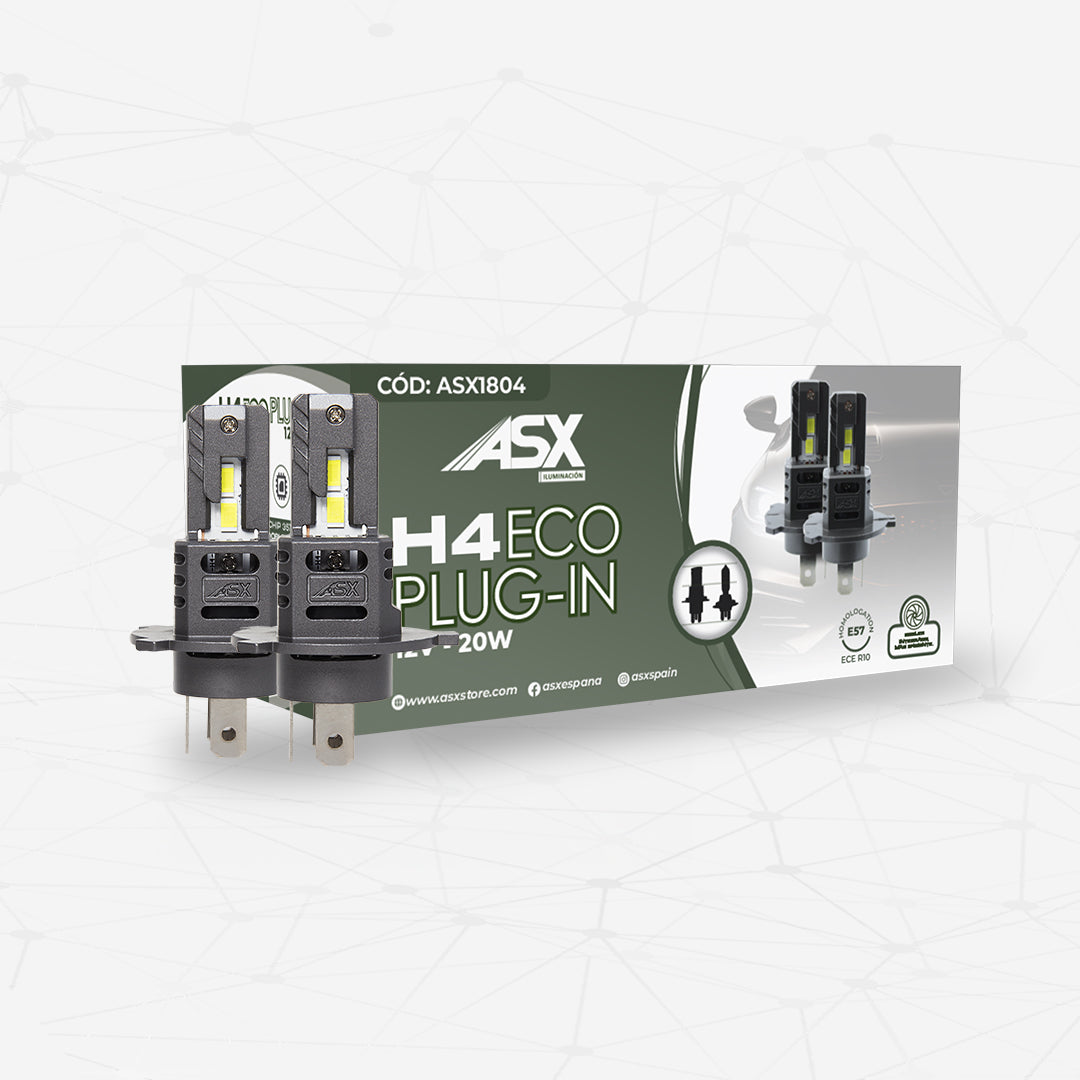 Lâmpadas de farol ECO LIGHT PLUG IN H4 12V