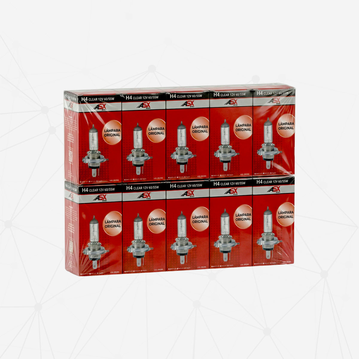 Ampoule Halogène H4 CLEAR 12V PACK 10 UNT