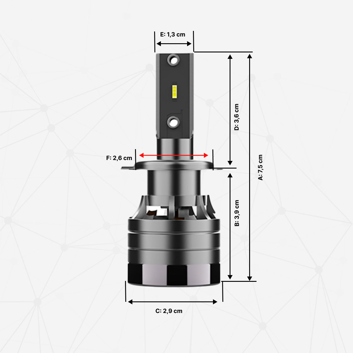 SUPER LED H7 Headlight Bulb Kit